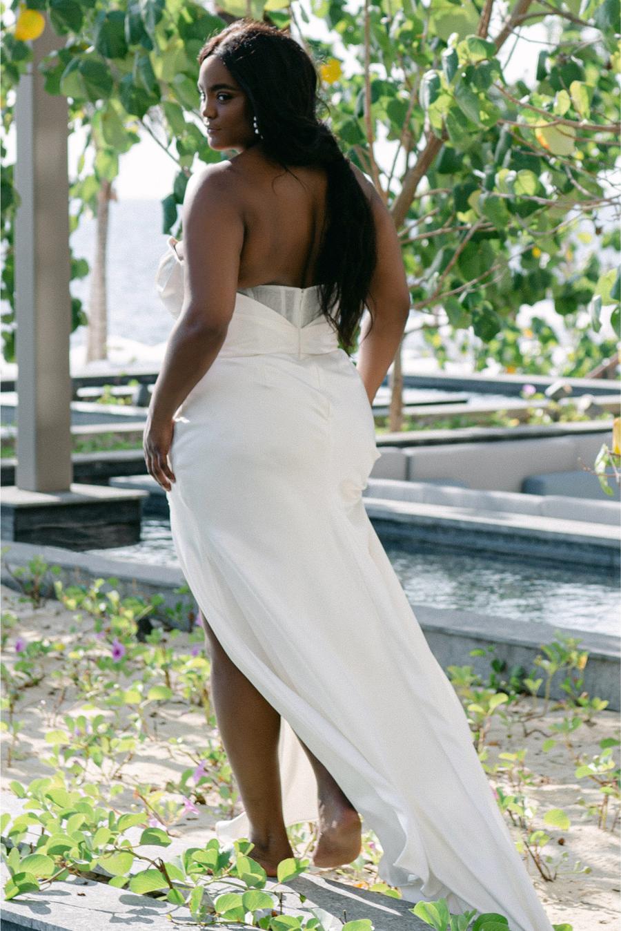 NYにて購入 BHLDN Watters ORLIEサテンウェディングドレス NYにて購入