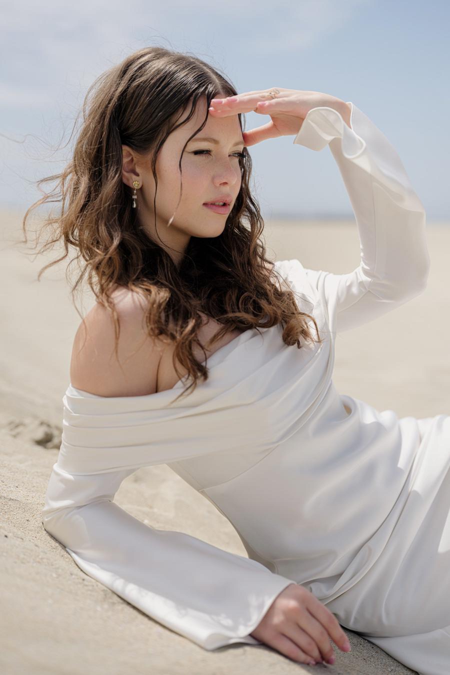 【sahara】Weeping Willow Cross Neck Dress sahara Weeping Willow Cross Neck Dress