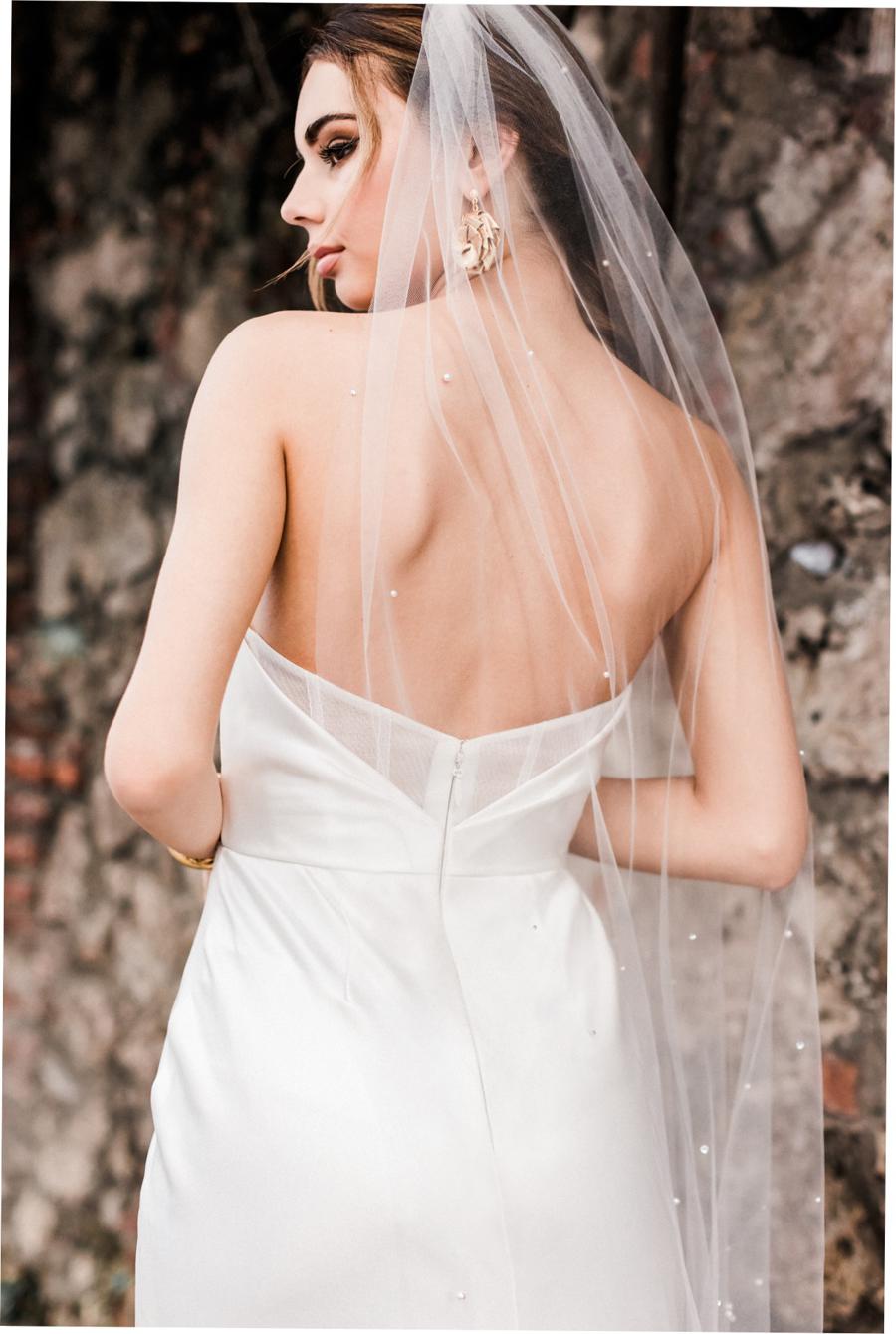 NYにて購入 BHLDN Watters ORLIEサテンウェディングドレス f028138de8db9336fda2220cdca20d