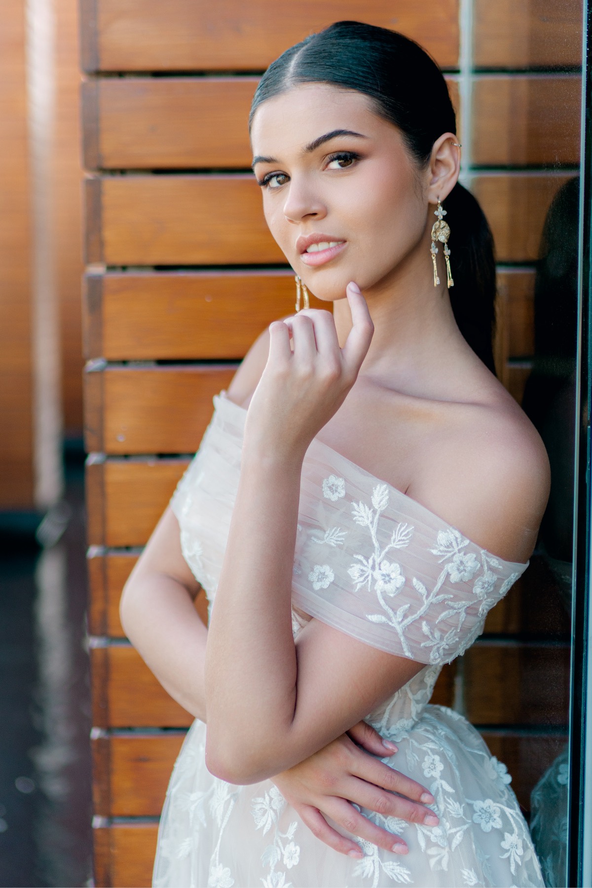 lace white bridal dress Davinci Bridal 50774 Long Sleeve Sheer Corset Lace Mermaid Wedding Dress Bridal Gown 14 / Ivory/Nude main image 1