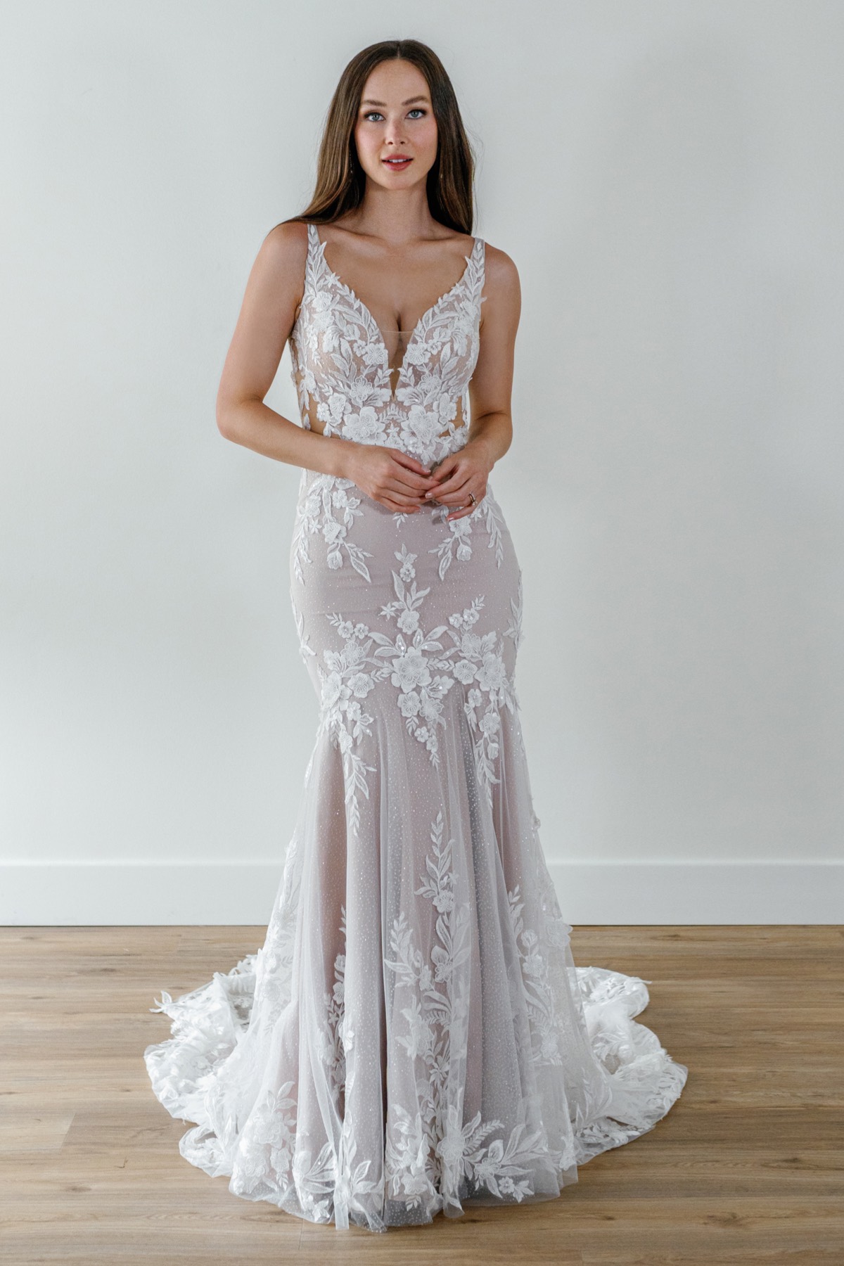 Watters blush wedding dress hotsell