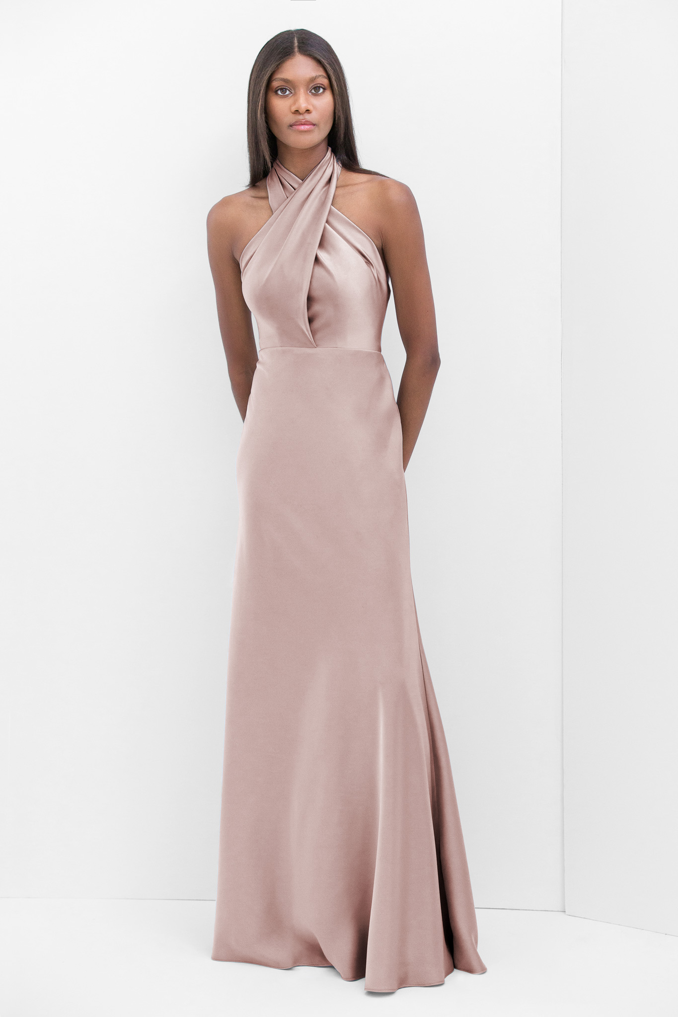 Cherry Blossom Bridesmaid Dresses Cherry Blossom Meara One Shoulder Satin  Maxi Dress PINK-RED-MULTI S
