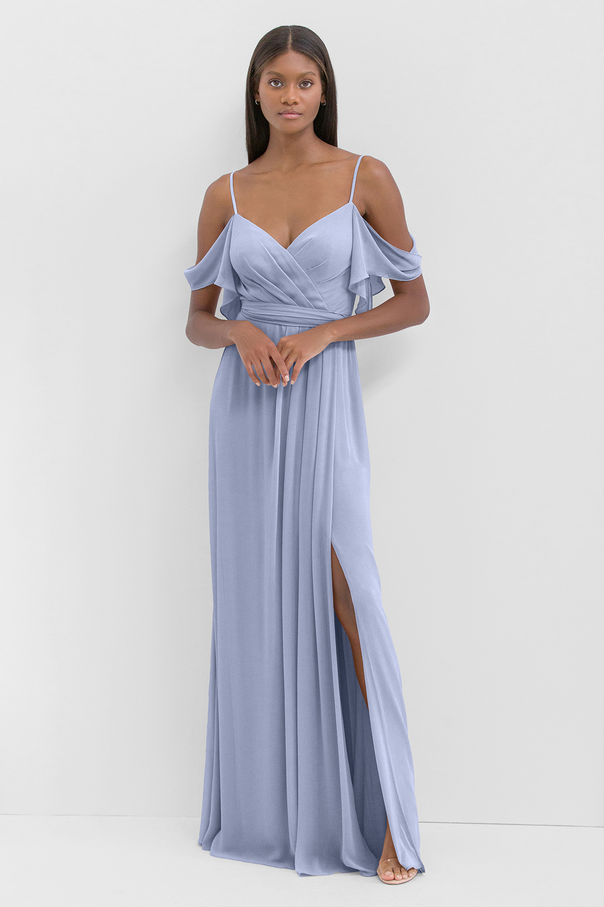 sachin and babi light blue dress Dessy 6742