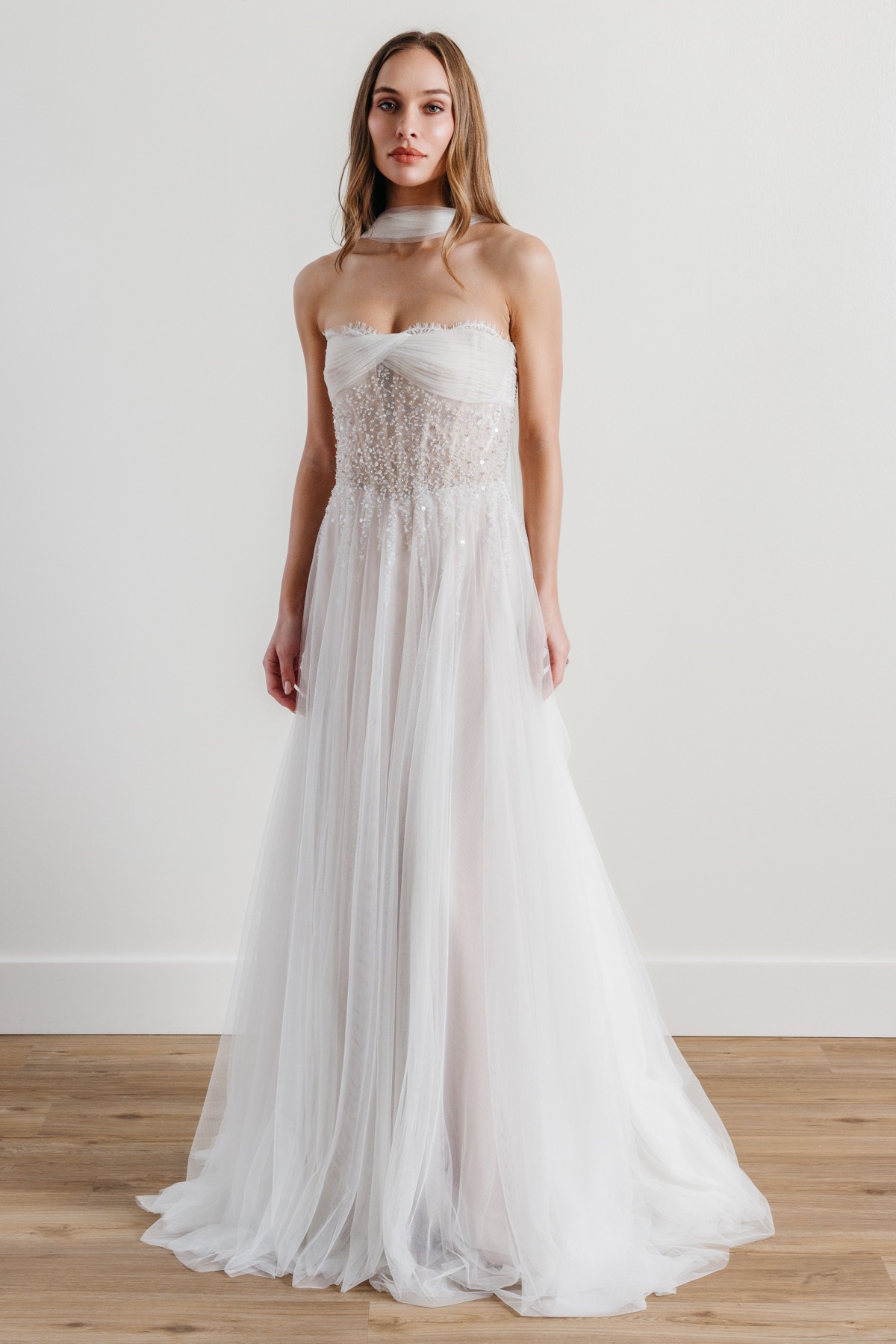 navy blue dress for baby girl Ilene Tea Length 69711B | Watters Brides main image 0