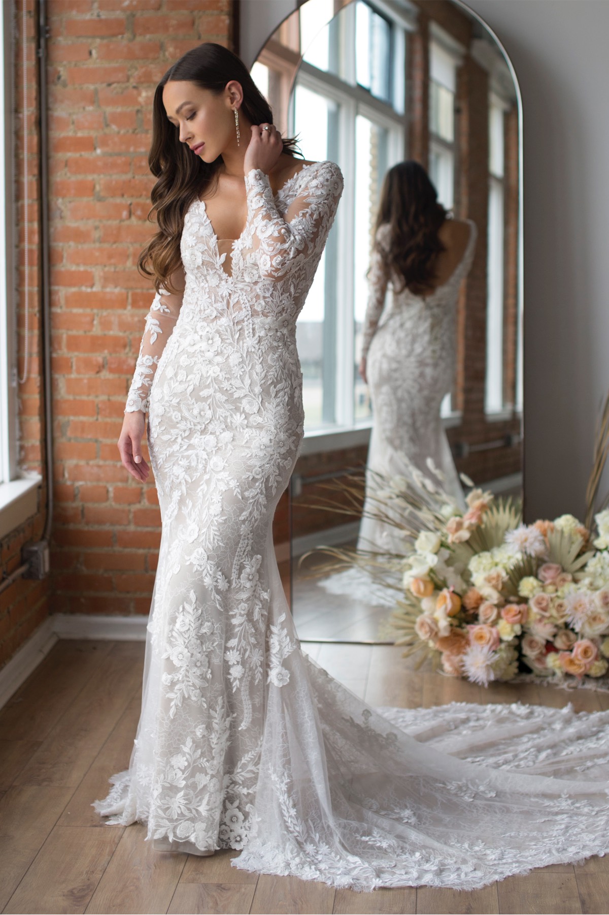 Lucia with Long sleeves 16103S Wtoo Brides Wtoo
