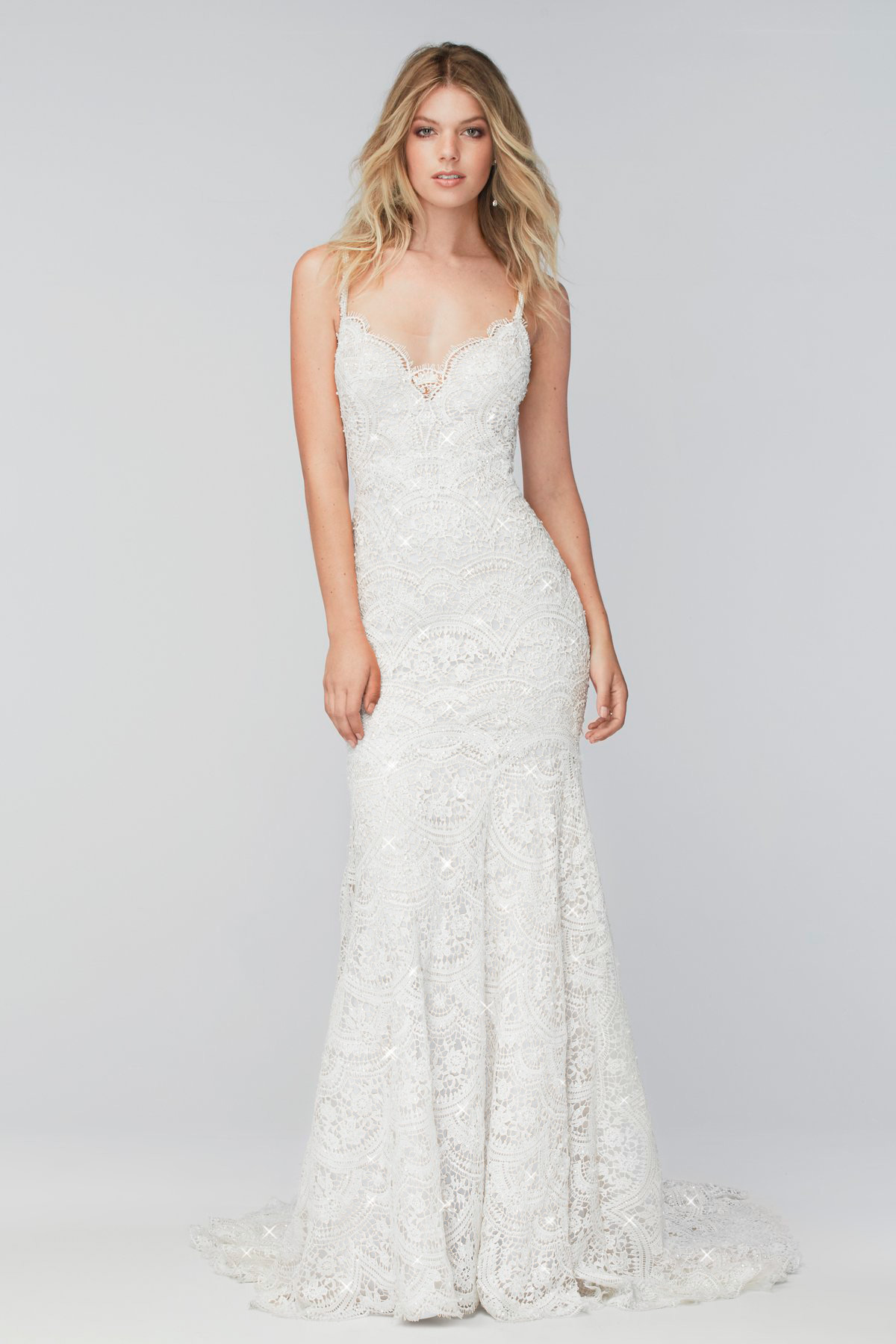 Watters lace wedding dress clearance