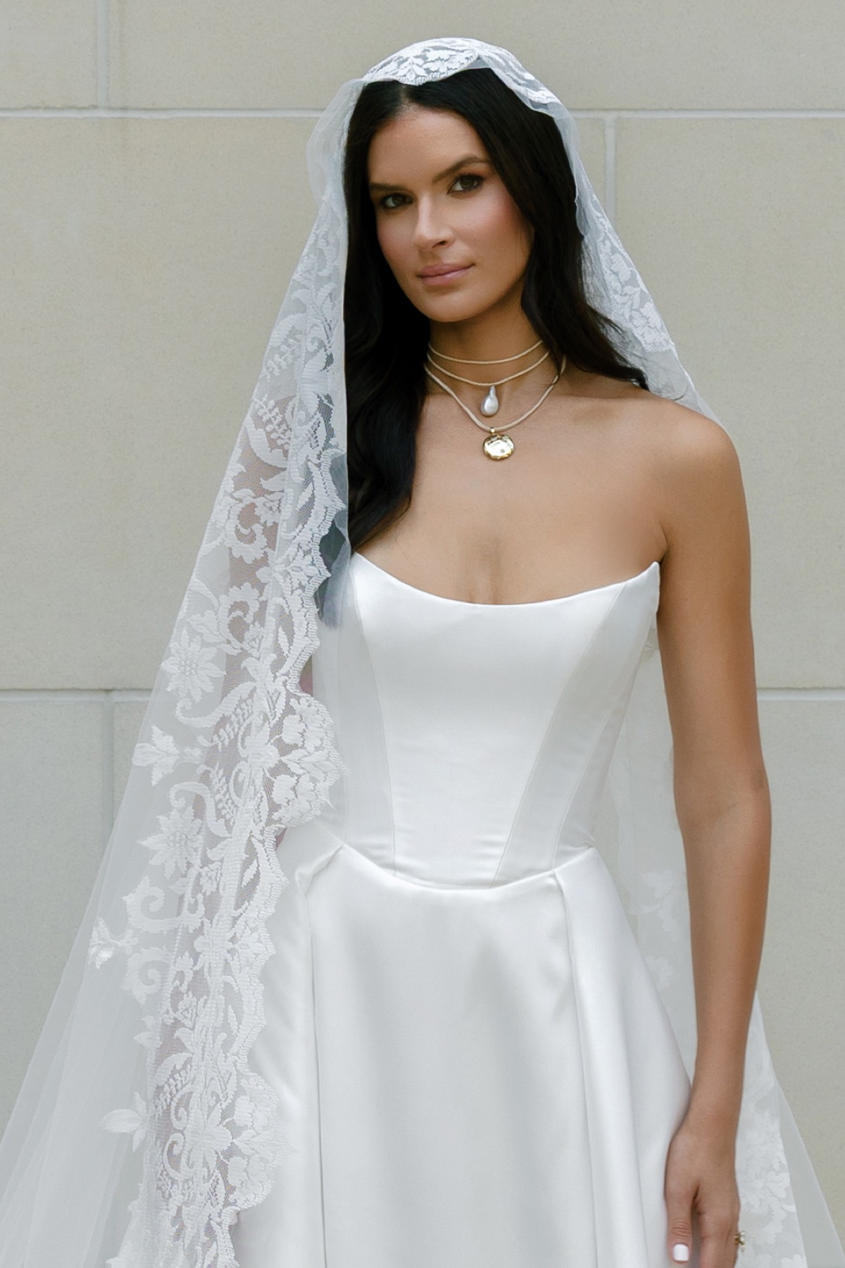 トップス rizotto Lace Veil Tops Rothenburg Lace Veil 16942 | Bridal Accessories | Locket