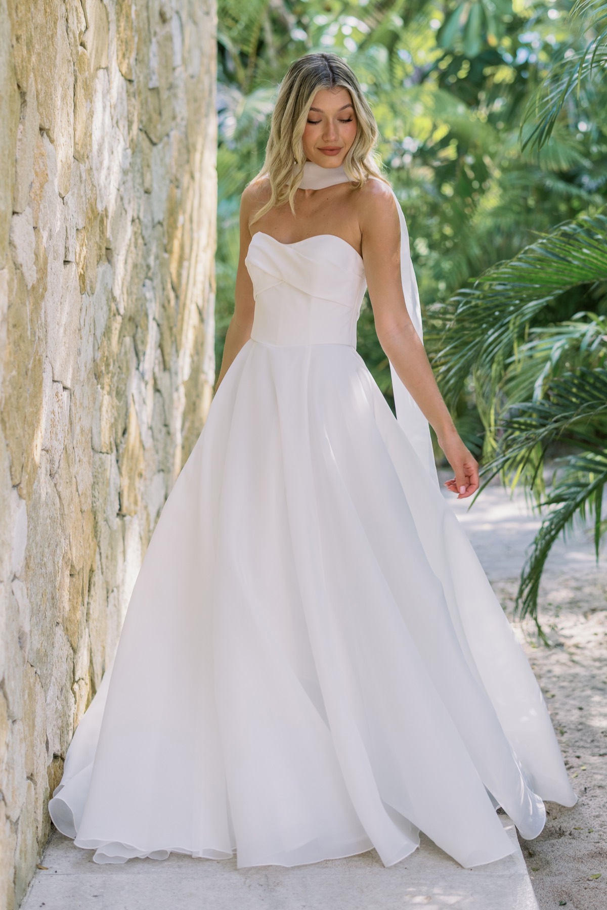 Eden with Scarf 17203 | Locket Brides | Locket