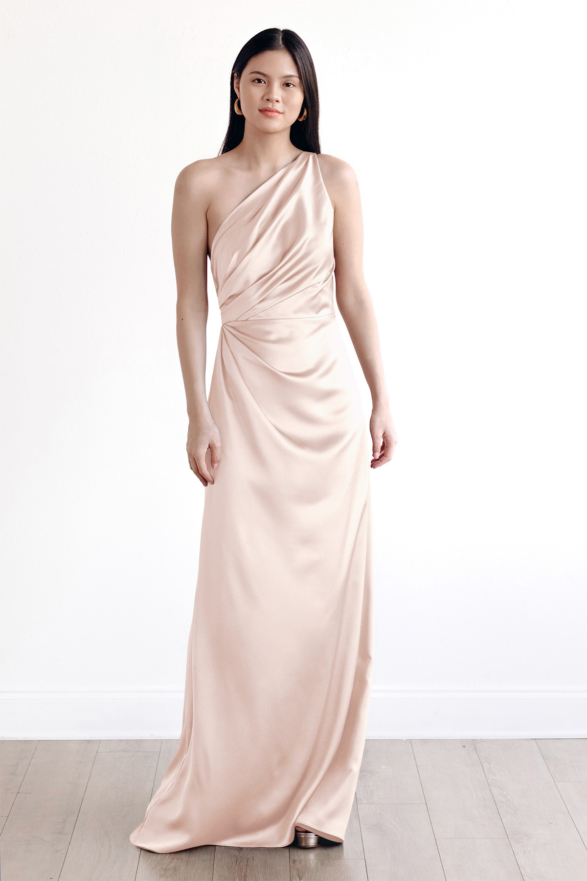pink and blush bridesmaids dresses