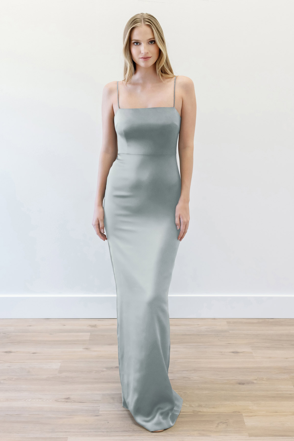 thyme bridesmaid dress Penelope Halter Gown Thyme / M