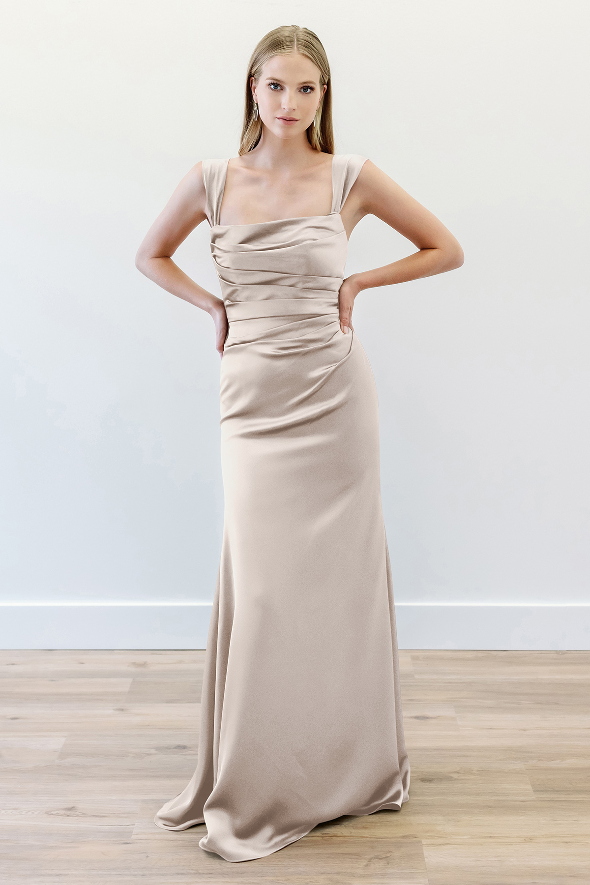 prosecco bridesmaid dress Satin Bridesmaid Dress Prom Dress Champagne XL Dillon Champagne by Grace Loves Lace