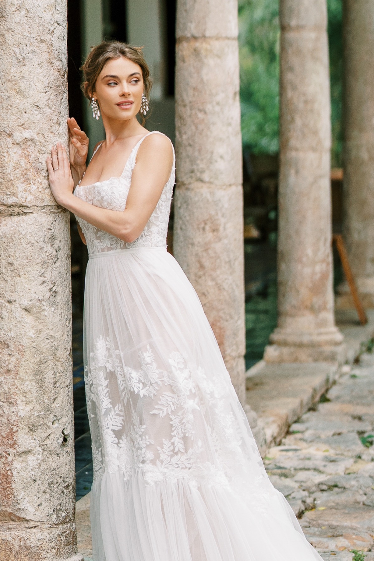 strapless lace dress white The Romanza Dress in White Chantilly Lace 14 / White Chantilly Lace