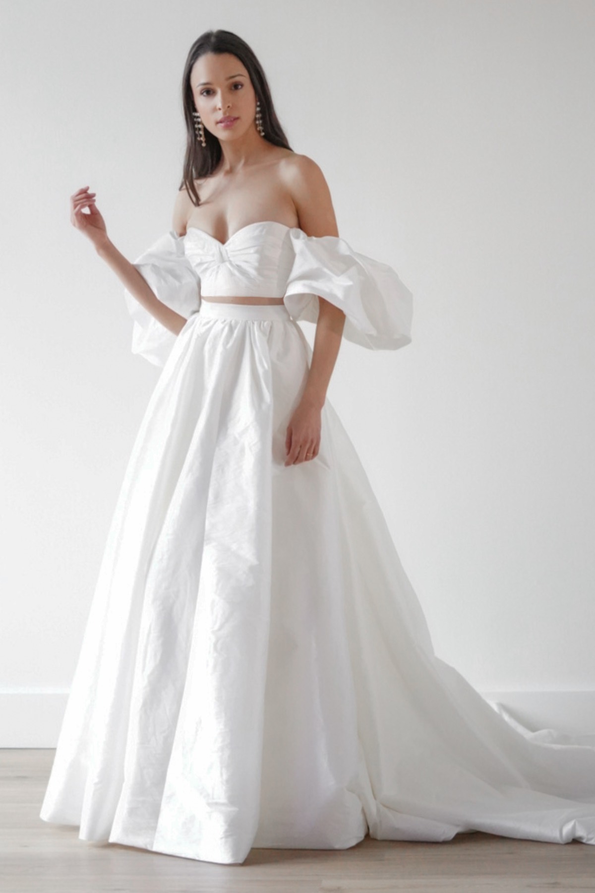 Kylen Cropped Long 51306L | Willowby Brides | Willowby