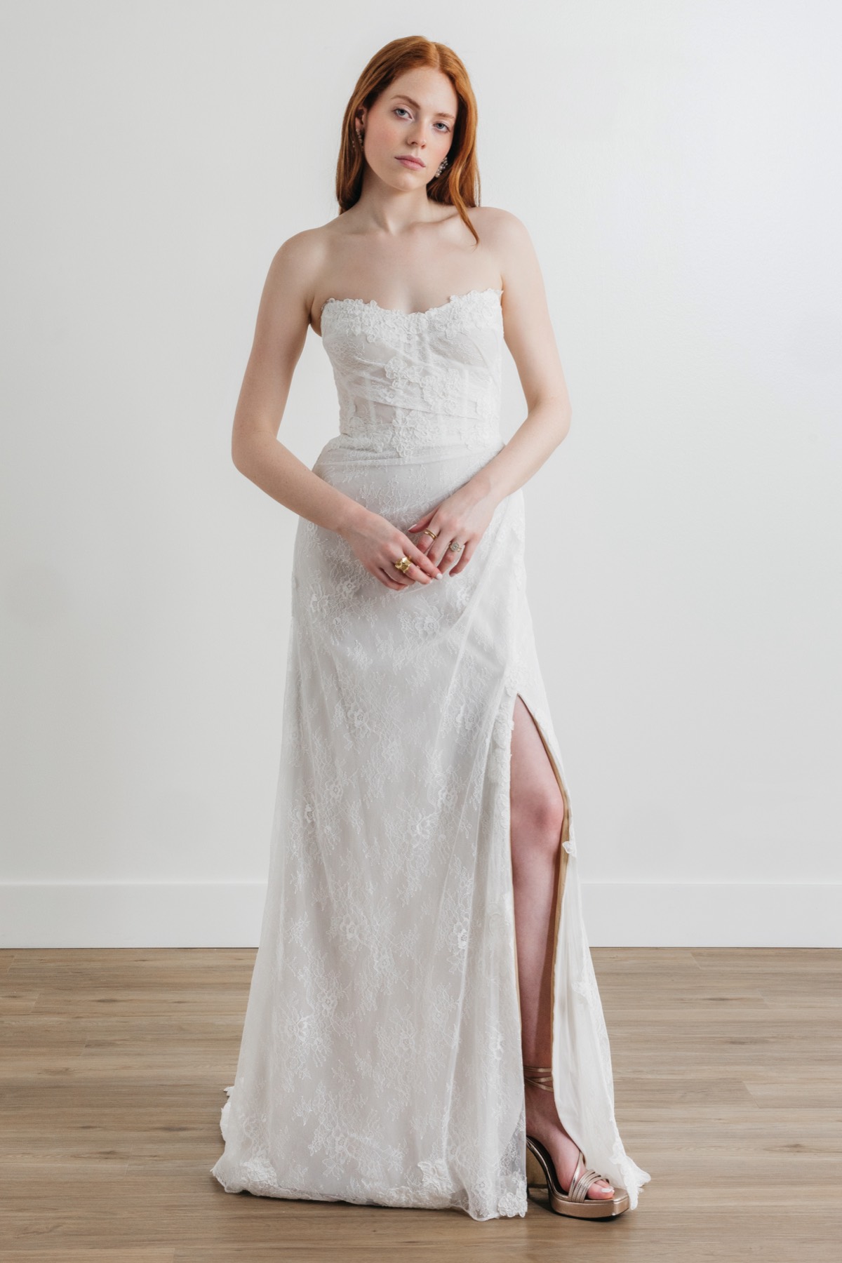 fairy bridal dress A-Line Tulle Wedding Dress with Colored Floral Meadow Embroidery main image 1