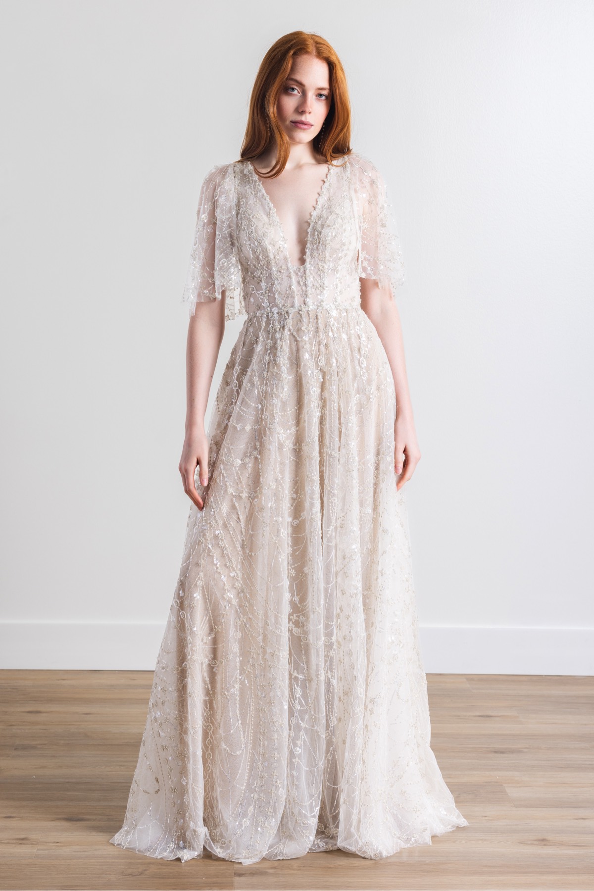 新品未使用✨deres Willow feather spring coat Aries Lined 54615M | Willowby Brides | Willowby