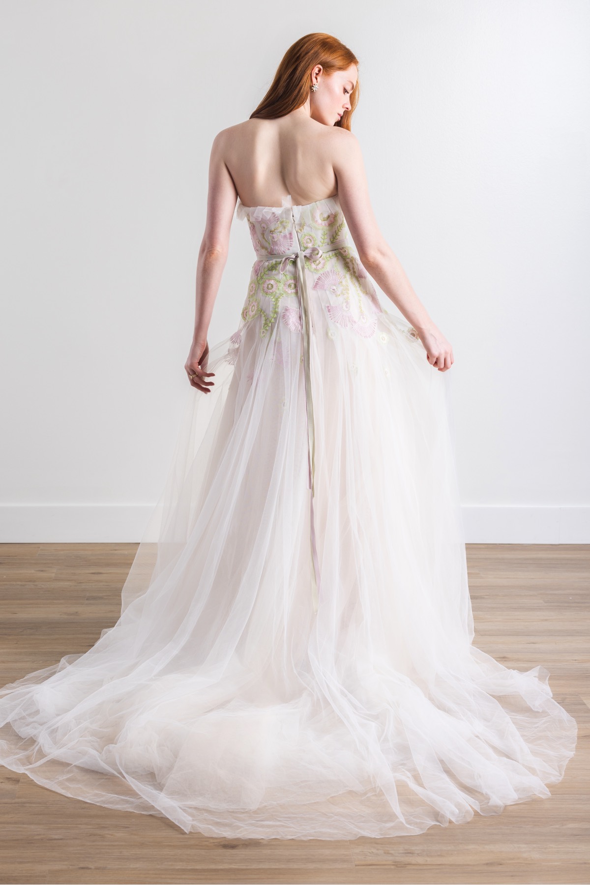 hutton rainbow tulle a-line wedding dress The Best Rainbow Wedding Dress Looks for Every Style