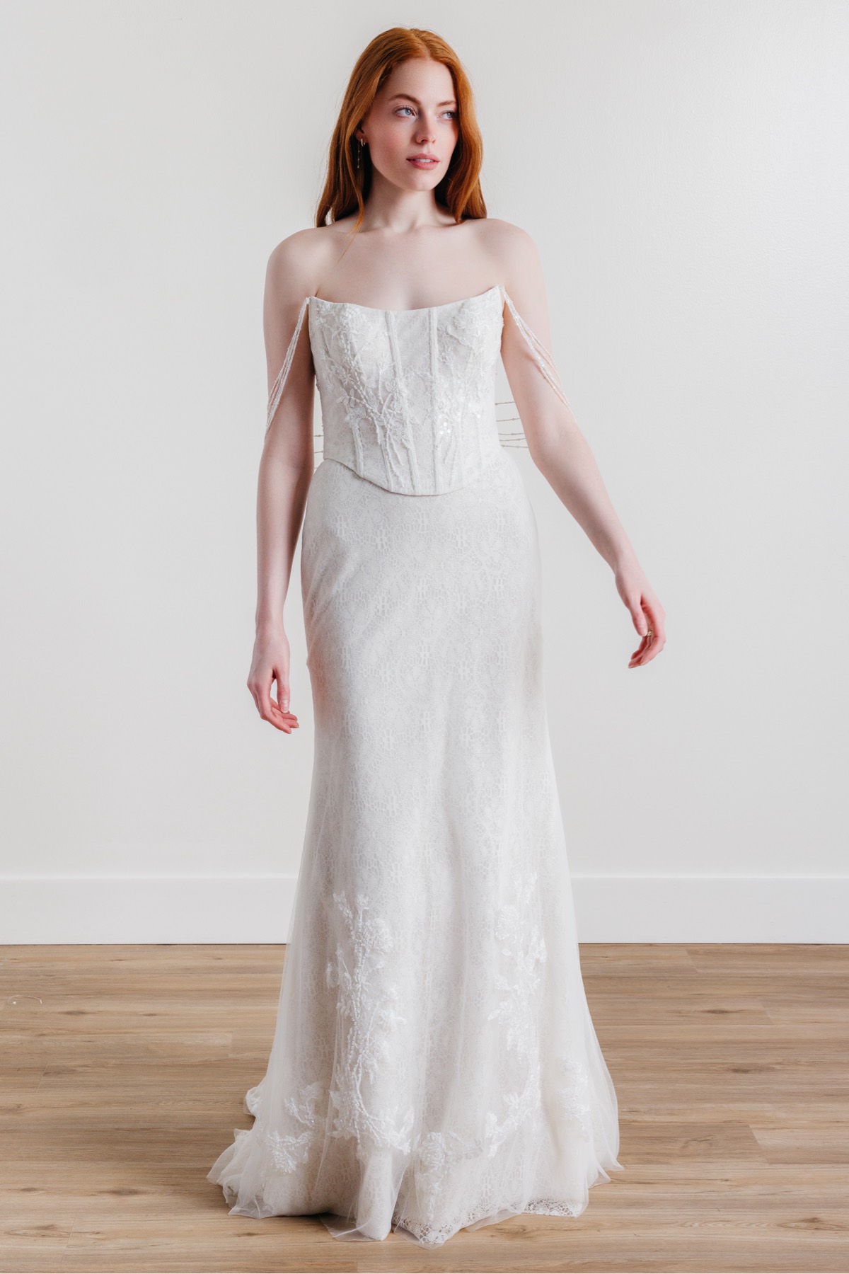 strapless open back dress Sample Watters Moxie-XS Wedding Dress main image 1