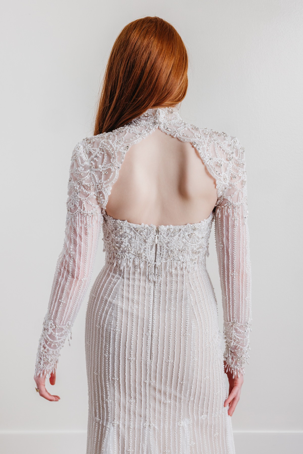 beaded dress topper Beaded Lace Bridal Top – Wedding Dress Topper main image 1