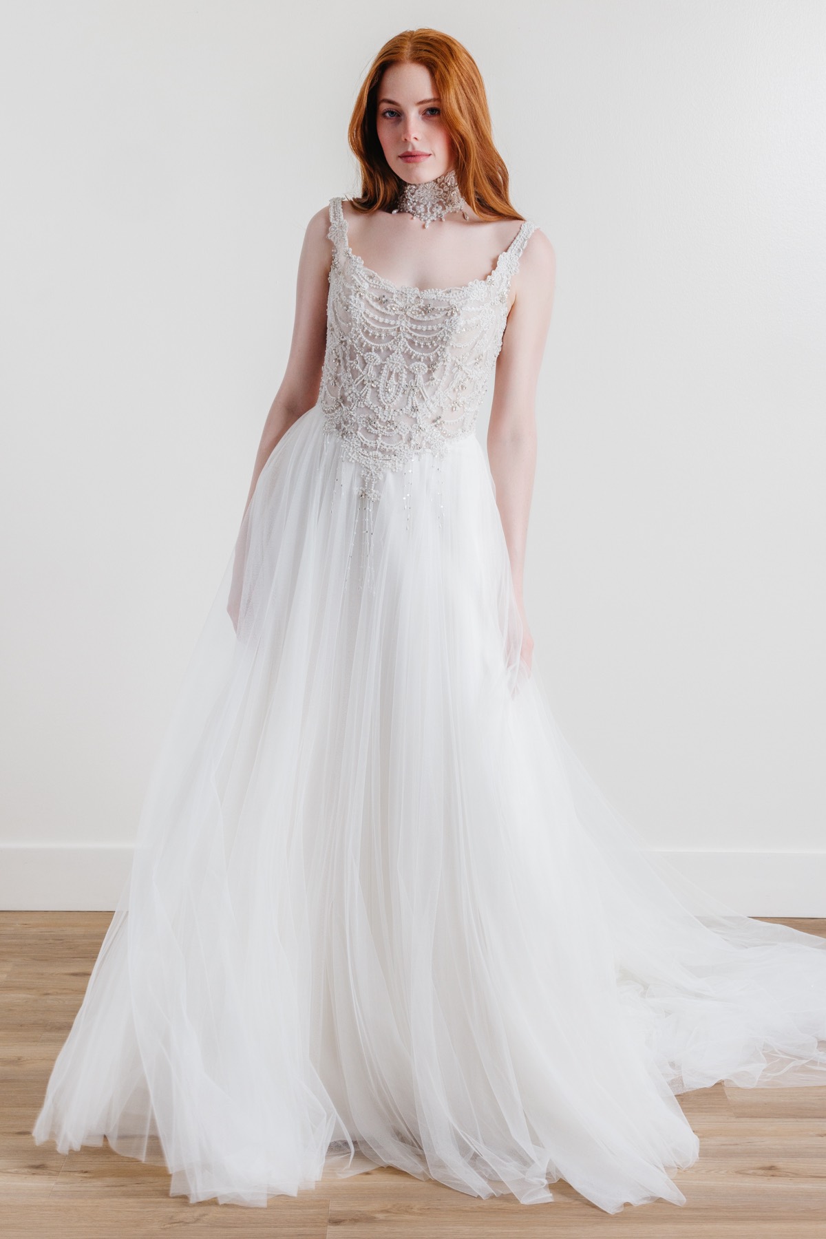 a line dresses wedding Beloved by Casablanca Bridal BL428 Calico A-Line Dress Off The Shoulder Sweetheart Neckline Tulle Train Wedding Gown 24 / WWW making it perfect for brides who want a sleek alternative to traditional dresses A-Line Wedding Dresses | wed2b