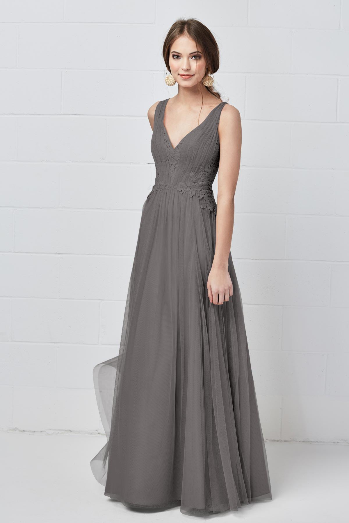 Pewter bridesmaid best sale dresses