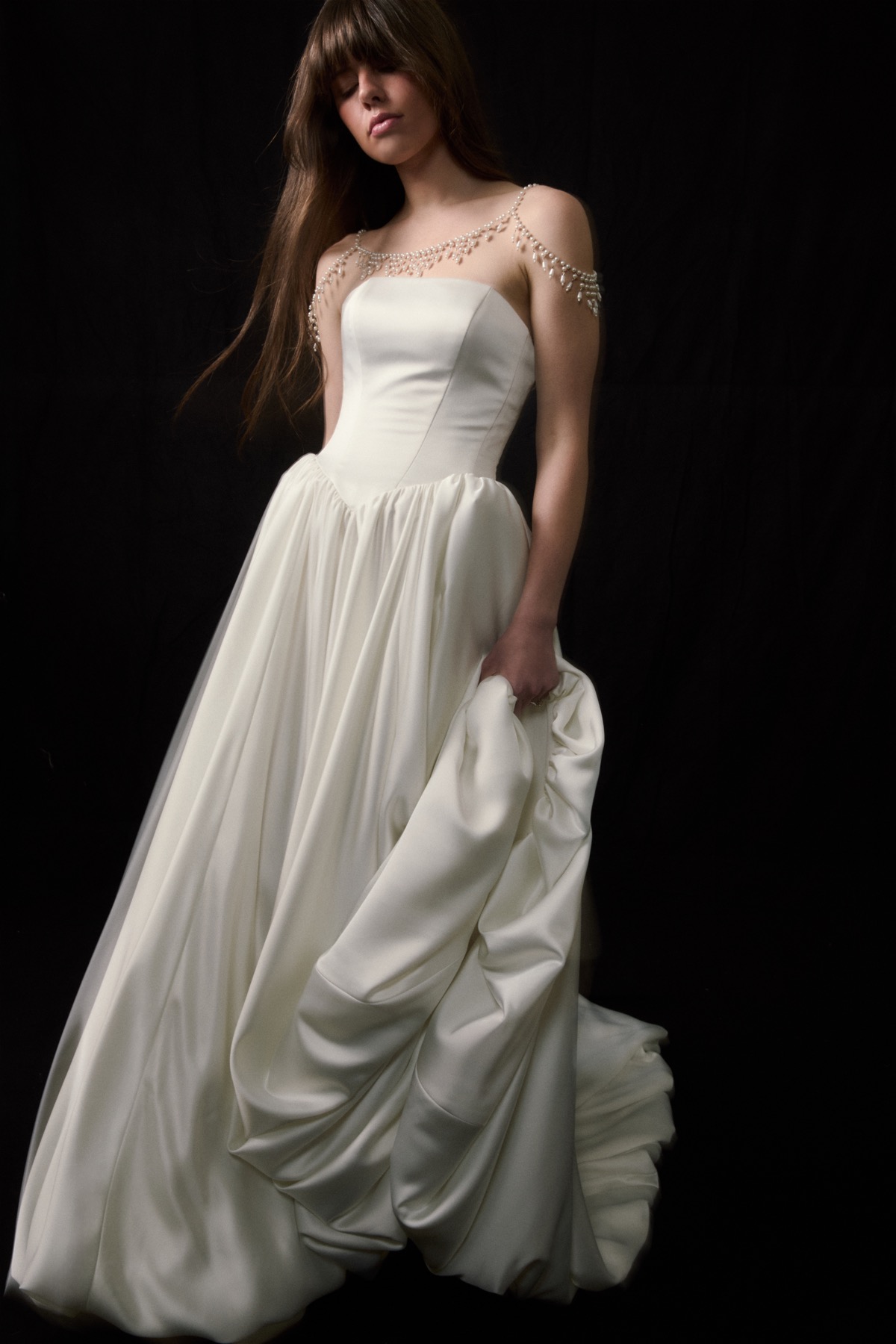 boho silk wedding dress Willowby Dresses | Romantic Bridal Gowns Size:M:34-36 Bust Size Blue Butterfly Gown MD091126 Boho chic 7/8 length sleeve