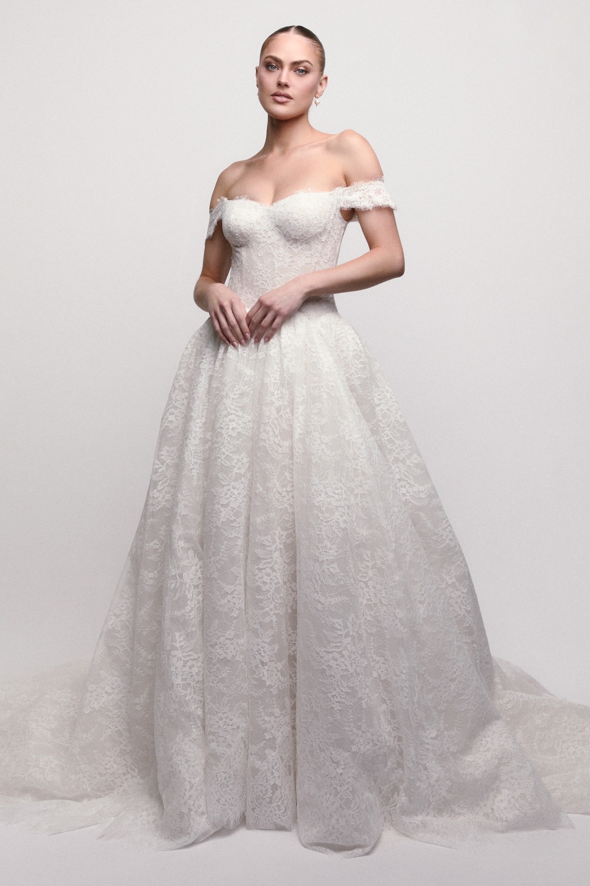 ivory wedding dress size 16 Casablanca Beloved BL286 Delilah Size 16 Lace A Line Wedding Dress Bridal Gown main image 1