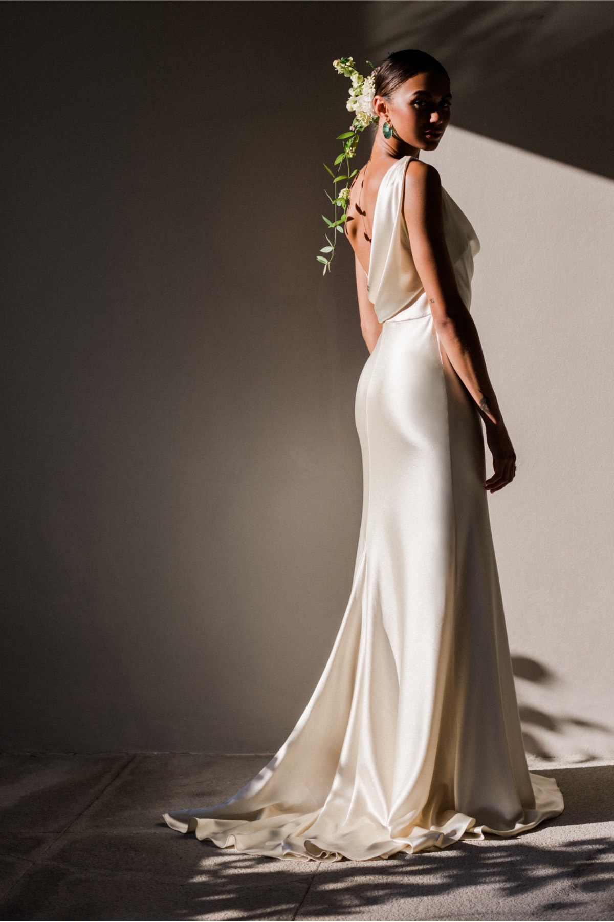 slip wedding dress