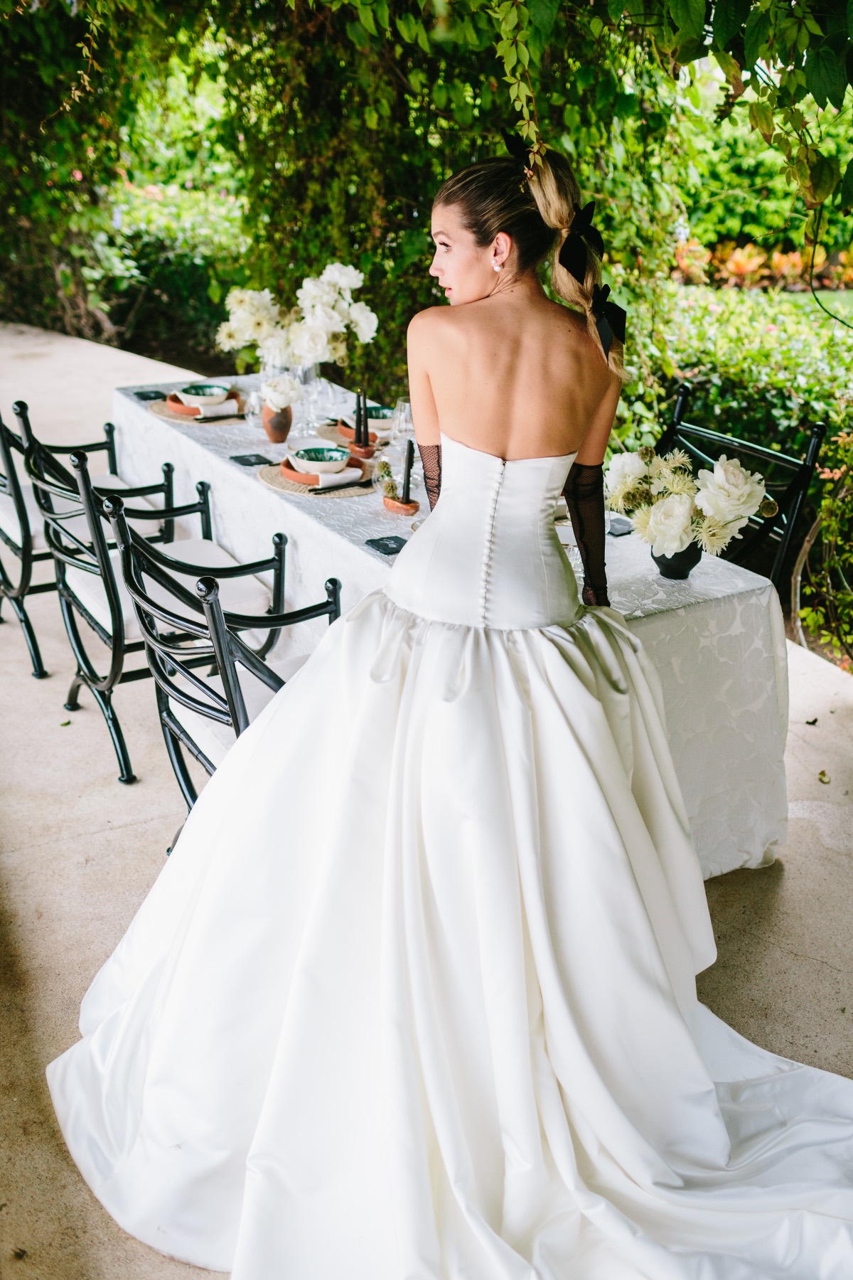 A-line Off-the-shoulder 3/4 Sleeve Bow Satin Wedding Dress Cheap Brida –  SELINADRESS