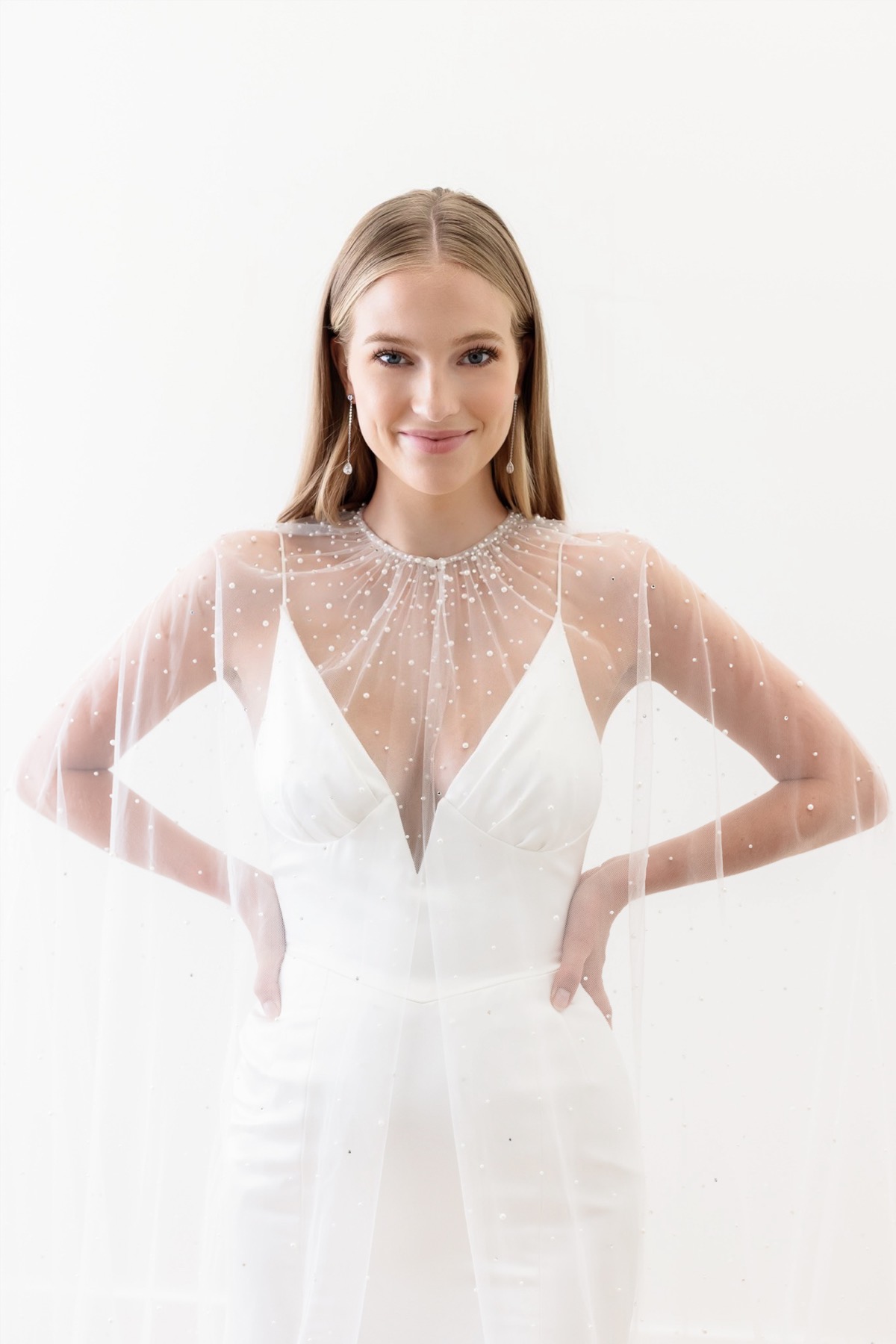 beaded topper for wedding dress Beaded Lace Bridal Top – Wedding Dress Topper main image 1
