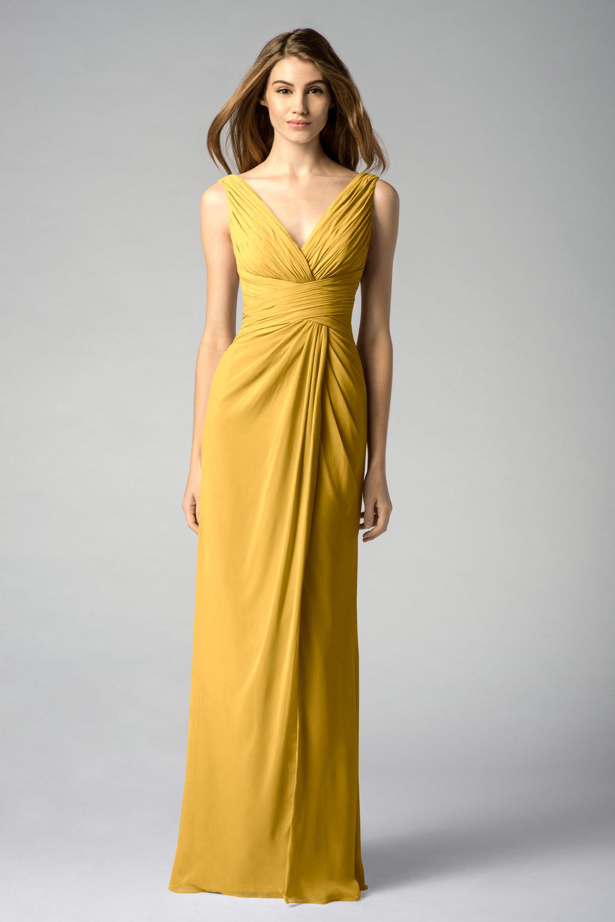 goldenrod bridesmaid dresses